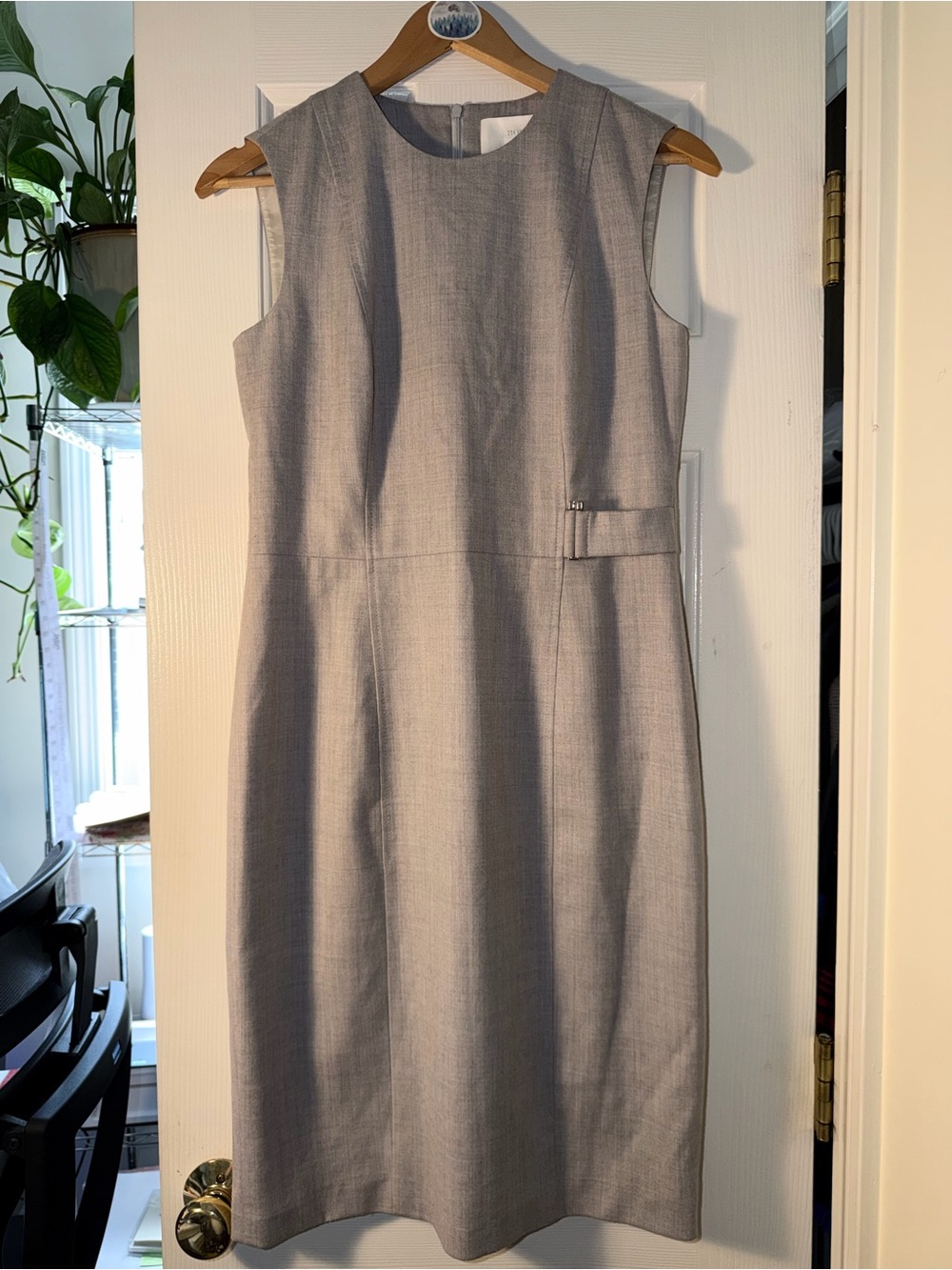 Hugo Boss Light Gray Sleeveless Shift Dress